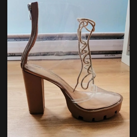 Fashion Nova clear Nude Booties - Picture 8 of 8